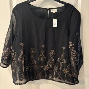 World Market black blouse